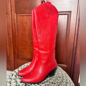 Red Women's Heeled Boots